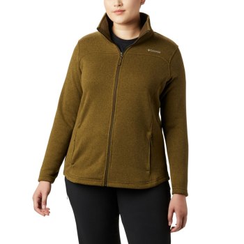 Columbia Canyon Point Fleece Full Zip Plus Size, Chamarras Verde Oliva Para Mujer | 268401-TFH